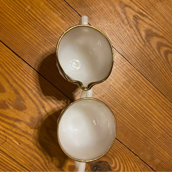 Fire King White and Gold Coffee Cups - Picture 5 of 9